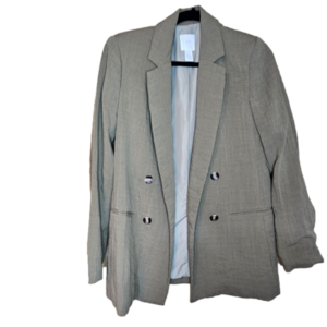 H&M Oversized Olive green Double breasted Blazer Size XS